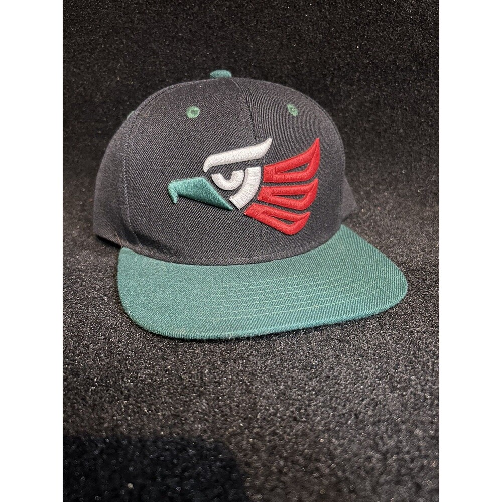 Mexico Eagle Hat/Cap Flat Bill Black/Green Pit Bull Snapback